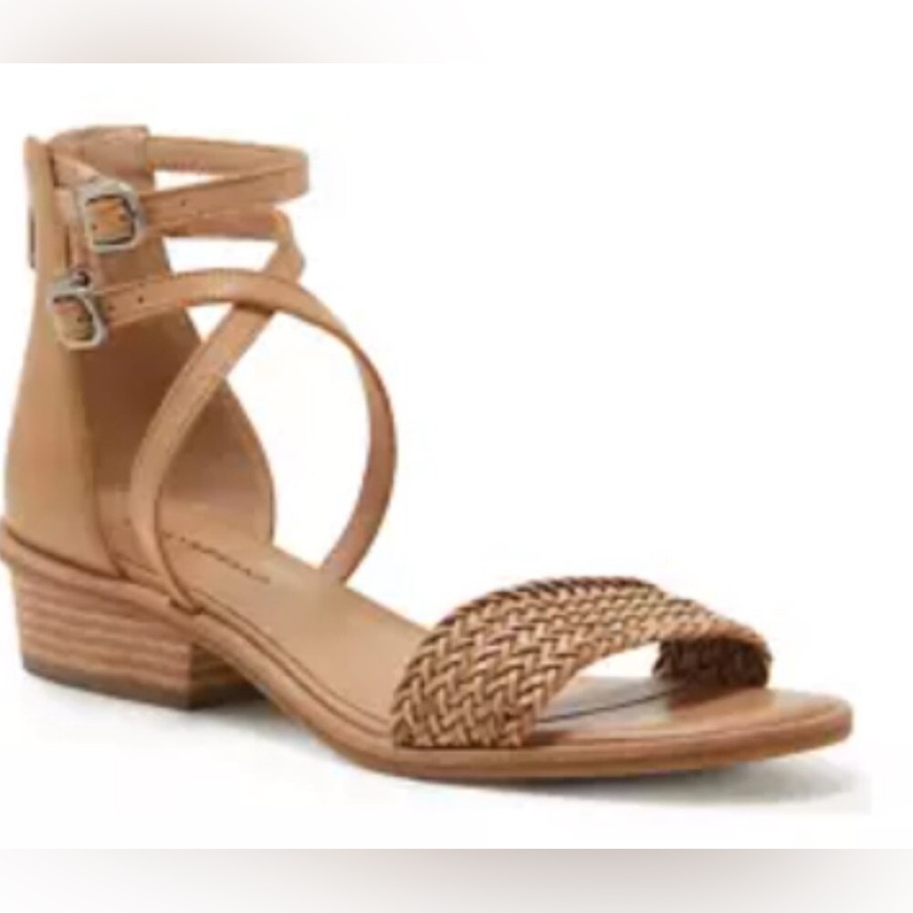 Lucky Brand Tan Braided Strap Sandals